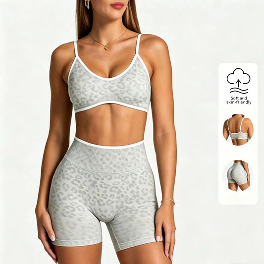 Leopard Print Women's Yoga Set