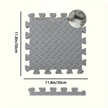 30x30cm 16 Pcs Interlocking Yoga Mat Home Gym and Yoga Equipment Protective Mat EVA Foam Non Slip Flooring Indoor Fitness