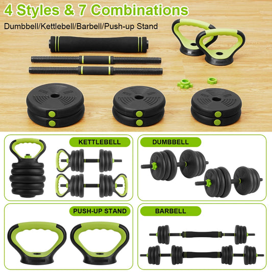 4-in-1 Adjustable Dumbbell Weight Set