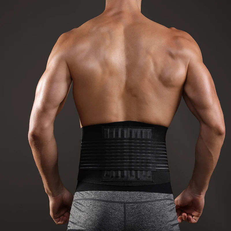 VBOSi Unisex Adjustable Lower Back Support Waist Band Women Men Abdomen Trimmer for Weightlifting Running