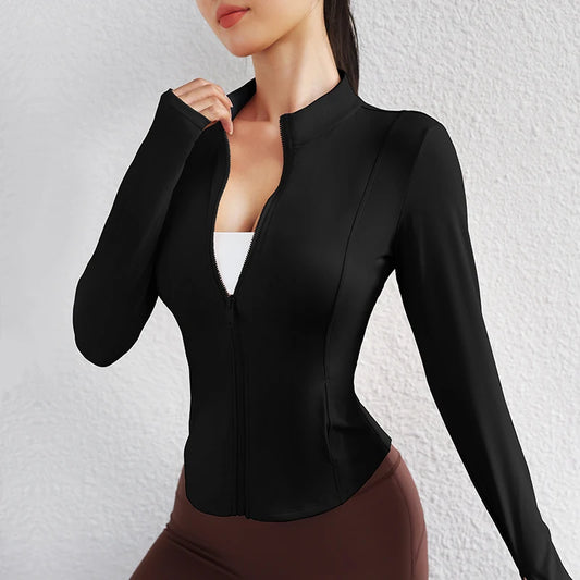 Women's Full-Zip Workout Yoga Jacket