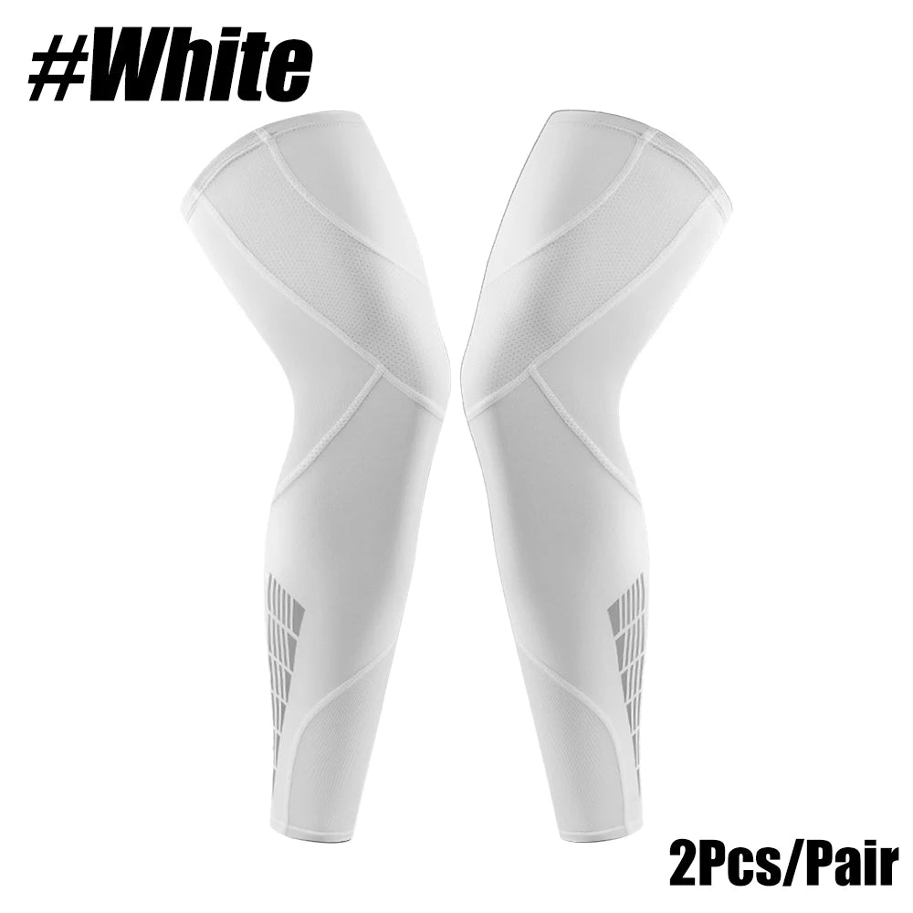 1Pair Leg Sleeves,Full Leg Compression Sleeve,Compression Long Knee Sleeve,Sports Compression UV Long Leg Sleeves with Anti-slip
