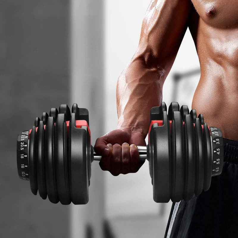24kg Dumbbells Rubber-Coated Dumbbells Home Gym Weightlifting Dumbbell Training Equipment Material Durable Design