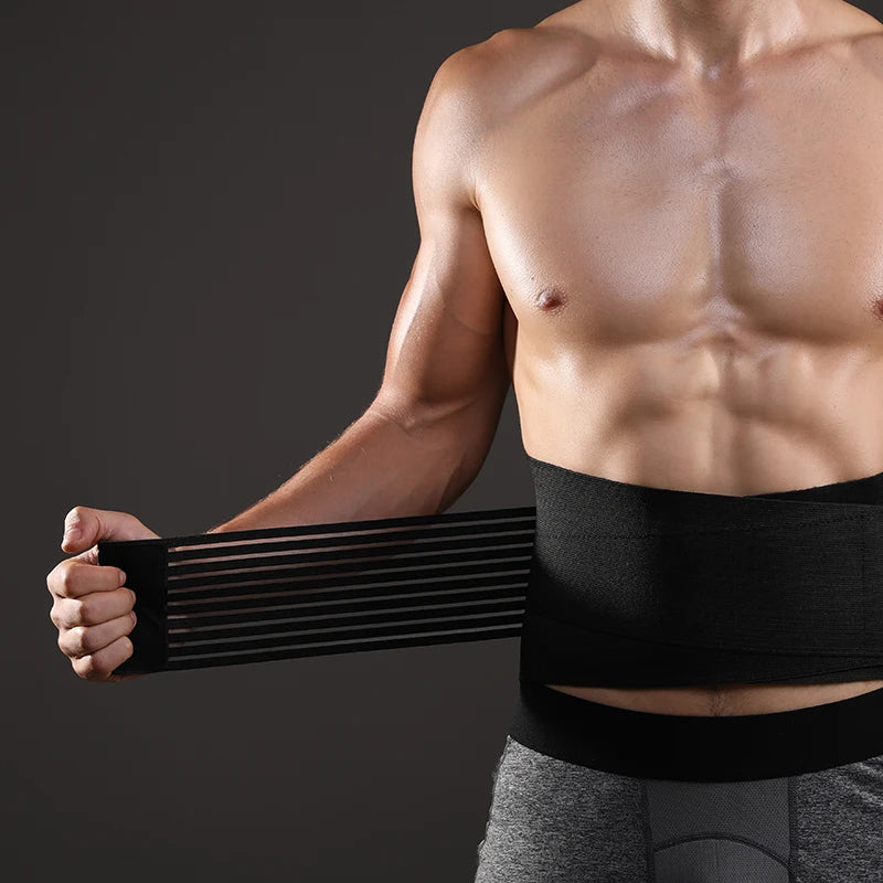 VBOSi Unisex Adjustable Lower Back Support Waist Band Women Men Abdomen Trimmer for Weightlifting Running
