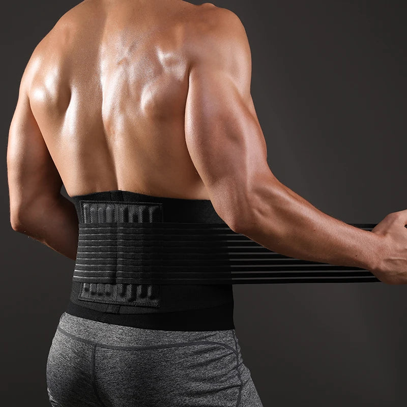 VBOSi Unisex Adjustable Lower Back Support Waist Band Women Men Abdomen Trimmer for Weightlifting Running