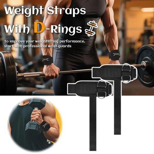 Weightlifting D-Ring Wrist Straps