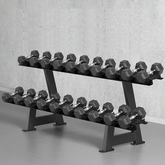 Commercial Rubber Coated Dumbbell Set