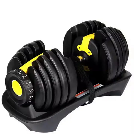 50lb Adjustable Rubber Dumbbell Set