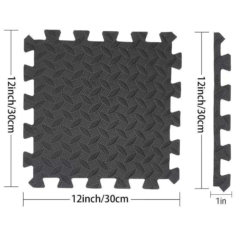 30x30cm 16 Pcs Interlocking Yoga Mat Home Gym and Yoga Equipment Protective Mat EVA Foam Non Slip Flooring Indoor Fitness